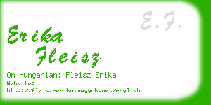 erika fleisz business card